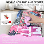 Electric Air Pump for Vacuum Storage Bags, Portable Travel Vacuum Pump Compressing Clothing Vacuum Seal Pump for Various Vacuum Seal Bags Pink(Storage Bag Not Included)