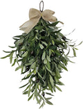 Olive Teardrop Swag – Holiday Artificial Olivee Dangling Ornament with Bow | 60cm/23.62 Inch Green Olive Swag Wreath for Wedding, Birthday, Party, Festival, Christmas, Home Decoration