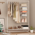 X-cosrack Closet Hanging Organizer and Storage - 5 Tier Hanging Shelves, Wire Closet Shelf Organizer Basket with Adjustable Dividers for Home Clothing Sweaters Shoes Handbags