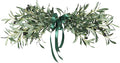 35.4inch Artificial Olive Leaves Swag, Spring Olive Door Swag with Fruit and Bow, Greenery Plants Swag Floral Garland for Front Door Garden Decor