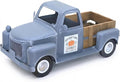 25x9.4x13in Vintage Antique Blue Farm Truck Decor, Rustic Metal Pickup Truck, Farmhouse Tabletop Decorative Planter & Storage for Home Indoor Outdoor