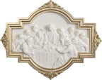 ShineOnAngel The Last Supper Wall Sculpture Gold Framed Relief Wall Art Leonardo da Vinci Last Supper Wall Decor for Dining Room 12.5 Inch Modern Home Decor