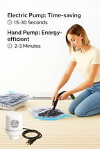 Vacuum Storage Bags with Electric Pump and Hand Pump,8 Pack Vacuum Seal Bags for Clothing,Space Saver Bags for Travel and Home(2(40 * 60) 2(50 * 70) 2(60 * 80) 2(80 * 100))