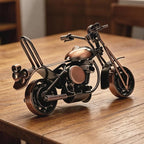 Handmade Metal Motorcycle Model - Motorcycle Gifts for Men & Women, Biker Enthusiast Figurine – 6" Vintage Motorcycle Decor for Man Cave, Home & Office