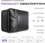 ETROL TPU Vacuum Bag for Travel, 70D Nylon Reusable Compression Bag with IP67 Waterproof Zipper, Compression Packing Cubes for Clothing, Space Saver Bags for Luggage (Full Open, Grey,1Pcs+Pump)