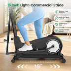 Elliptical Exercise Machine, ANCHEER Elliptical Machine 550Lbs Max Weight, Ultra-Silent Foldable Elliptical Machine, Exercise Equipment for Home Gym,16 Resistance Levels & Pulse Rate Grips