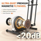 ANCHEER Elliptical Exercise Machine, Elliptical Trainer for Home Gym Exercise Equipment 500Lbs Max Weight Ultra-Silent Elliptical Machine, 14 & 8 Resistance Levels