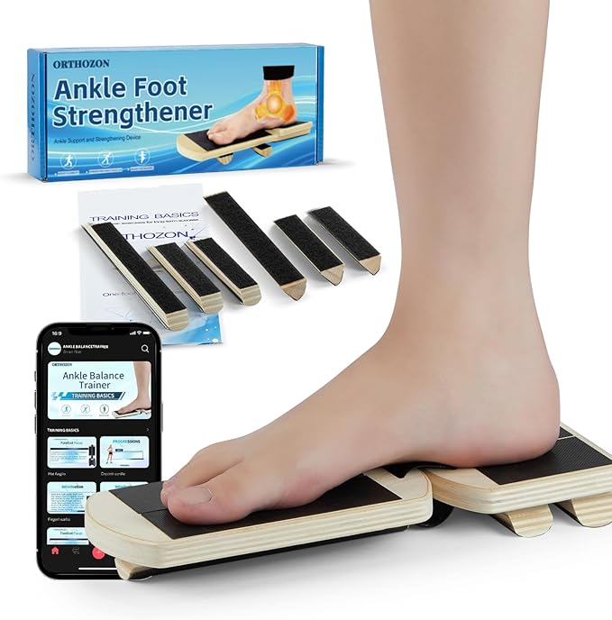 Ankle Balance Board Foot Strengthener – Adjustable Stability Trainer for Ankle and Leg Exercise, Balance Training, Physical Therapy, Mobility Core Workout at Home or Gym