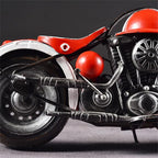 Vintage Motorcycle Model Decorative Collectible - Handmade Retro Iron Motorcycle Figurine Decor Art for Vintage Home Office Decor