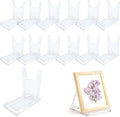12 Pack Adjustable Clear Acrylic Display Stands for Purse, Book, Album, CD, Magazine, Picture, Plate & Artworks, Home Office Party Decor(4.02 x 2.36 Inchx 4.5)