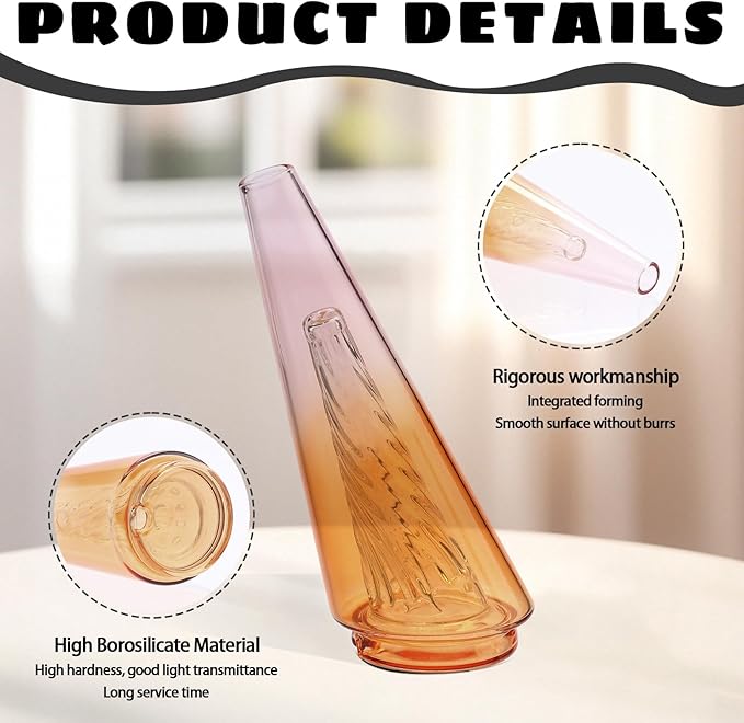 Mini Gradient Glass Vase, Exquisite Desktop Decorative Vase, Pro Glass Replacement (Green)