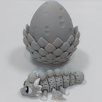 Enchanted 3D Egg with Miniature Inside - Handcrafted Printed Collectible | Fantasy Decor & Gift (Moon Dragon & Egg (Box))