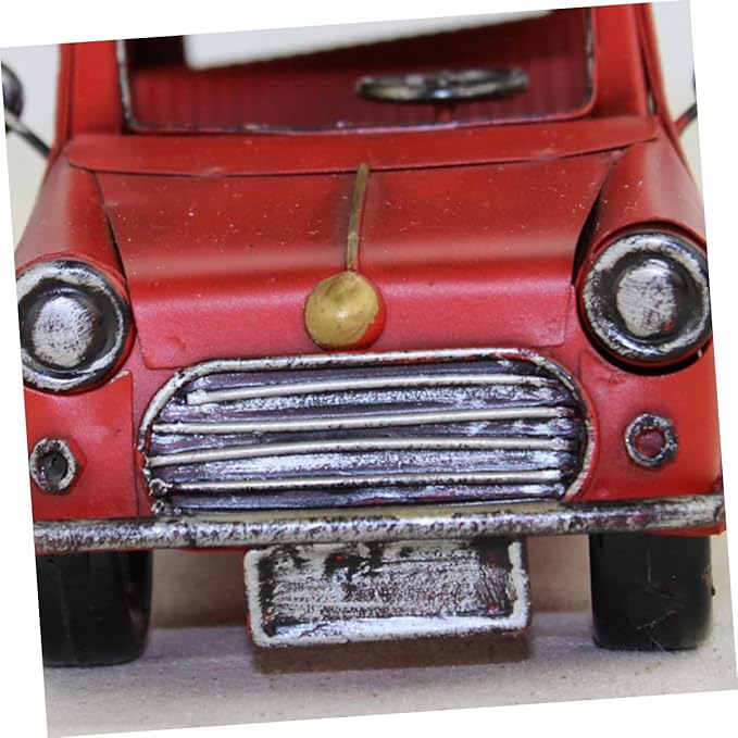 Alipis Retro Model Handmade Simulation Vehicle for Home Decoration Desk Accessory and Collectible Ornament Red