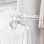FIRJOY 12" Valet Rod for Closet Pull Out (2 Pack, White)
