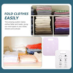 Cabilock 6-Pack Clothes Folding Boards for T-Shirts and Dress Shirts - Lightweight Space-Saving Organizer for Home Closets Drawers and Travel - Plastic Garment Folder 12X10 Inches