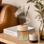 130pcs Reed Diffuser Sticks-10inch Brown Fiber Sticks Reed Sticks Essential Oil Aroma Diffuser Reeds Aroma Fragrance Refills(Brown10in/25cm)
