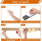8Pcs Rectangle Felt Cork Board Bar Strips with 35 Pushpins, Self-Adhesive Bulletin Board Strips for Office School Home Wall Decor Stickers Memos Schedules Photos Display -Gradual Green
