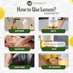 NaturoBliss 100% Pure Lemon Essential Oil Therapeutic Grade Premium Quality (4 fl. oz) with Glass Dropper, Perfect for Aromatherapy