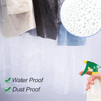 100 Pack Dry Cleaning Bags, 60x120 cm Clear Plastic Garment Bags for Dry Cleaner, Home Storage, Travel, Moving - Dust-proof
