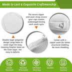 Eiito Hat Washer Cage, Hat Washer for Baseball Caps for Washing Machine or Dishwasher, Ball Cap Washers Frame for Flat and Curved Hats, Hats cage, Fit for Adult and Kid's, 1 Pack White