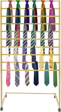 10 Tiers Rolling Display Tie & Scarf Rack Towel Belt Pants Hangers Hijab Stand Ribbon Organizer, Floor Standing Tie Scarves Necktie Holder Hanging Rack for Home Commercial Clothing Retail Store