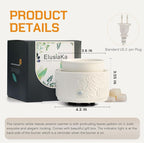 Wax Melt Warmer 3-in-1 Electric, Ceramic Wax Burner for Scented Wax & Essential Oil – Fast Heating, Flame-Free Aromatherapy for Home Office, White