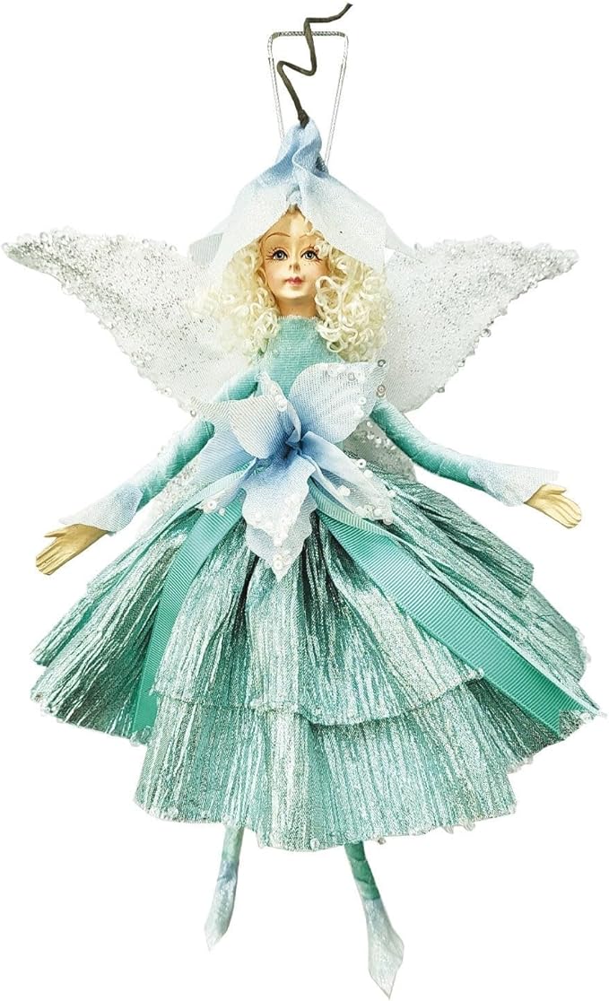 STP GOODS Christmas Decor Collectible Doll 12" Figurine for Home Decor & Holiday Posable Fairy Doll Indoor Christmas Fairy Christmas Seasonal Decoration Collectible Christmas Doll (Fairy in Red)