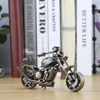 Motorcycle Gifts for Men Women - Handmade Metal Motorcycle Figurine - Unique Gifts for Bikers Him Dad Grandpa Husband Friend - Vintage Man Cave Home Office Desk Decor