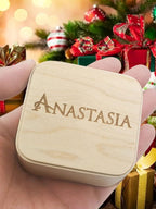 Sinzyo Anastasia-Once Upon a December Music Box Vintage Musical Boxs for Birthday Gift Valentine's Day Christmas Day(Musical Note Walnut Box)