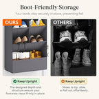 Lifewit 8 Tier Over the Door Shoe Organizer with 15 Large Deep Pockets, Fabric Hanging Shoes Shelf for Closet, Dorm Storage, Fit Up to 16 Pair Shoe Rack Holder for Sneakers, Boots, Gray