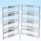 8 Pack Adjustable Drawer Dividers for Clothes,6" High Expandable From 12-20" Clear Drawer Organizers, PC Plastic Separators for Dresser/Bedroom/Bathroom/Kitchen/Office Storage