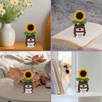 Positive Emotional Support Doll, Funny Handmade Crochet Present for Brother, Valentine's Day Gift, Birthday Thanksgiving Basket Gift for Home Decorations