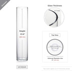 WGV Cylinder Vase Bulk, Diameter 5", Height 24", Clear Glass Floral Planter Container, Tall Centerpiece Arrangement for Wedding Party Event Home Office Decor, 6 Pieces