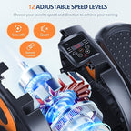 Under Desk Elliptical Machine for Senior Mini Elliptical Leg Exerciser with Remote Quiet Portable Electric Seated Foot Pedal Exerciser for Home Office