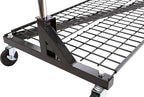 Econoco Commercial Garment Rack - Rolling Clothes Rack, Heavy Duty (Z Rack with Base Shelf, Black)