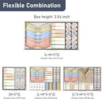 DIMJ Drawer Organizer Clothes- 30 Pack Baby Dresser Organizer for Nursery, Small Fabric Closet Drawer Organizer Bins for Underwears Socks, Foldable Storage Dividers Organization for Bedroom
