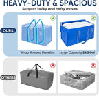 BALEINE 8-Pack Oversized Moving Bags with Reinforced Handles, Heavy-Duty Storage Tote for Clothes, Moving Supplies (Royal Blue, 8-Pack)