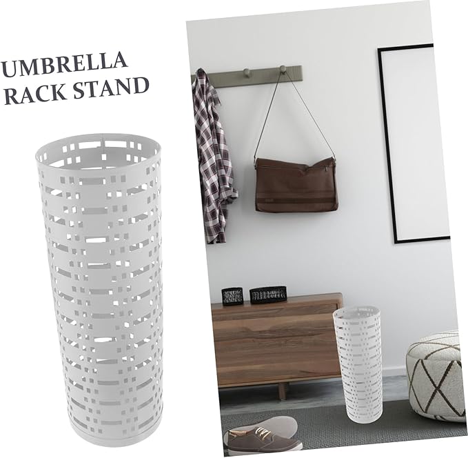 GLEAVI Multi Functional Entryway Umbrella Rack Stand Storage Holder for Umbrellas Newspapers and Walking Sticks Stable Design for Efficient Drying and Space Saving Organization