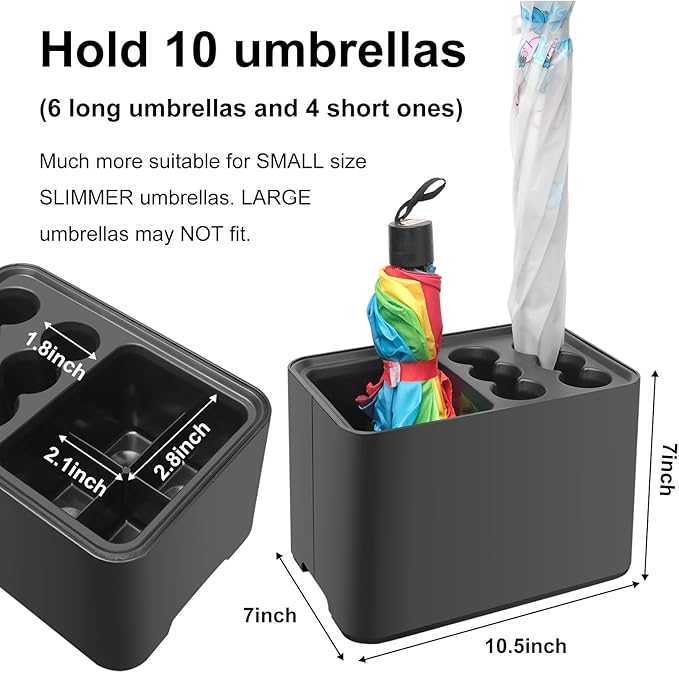 Umbrella Stand Rack Umbrella Holder with Drip Tray for Entryway Corner Home Office Decor Space Saving Organizer Stored 10 Umbrellas