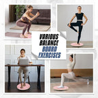 MADOG Wooden Wobble Balance Board for Adults, 15.5" Anti-Skid Sandpaper for Workout Core Trainer Physical Therapy, Home Gym Stability Board