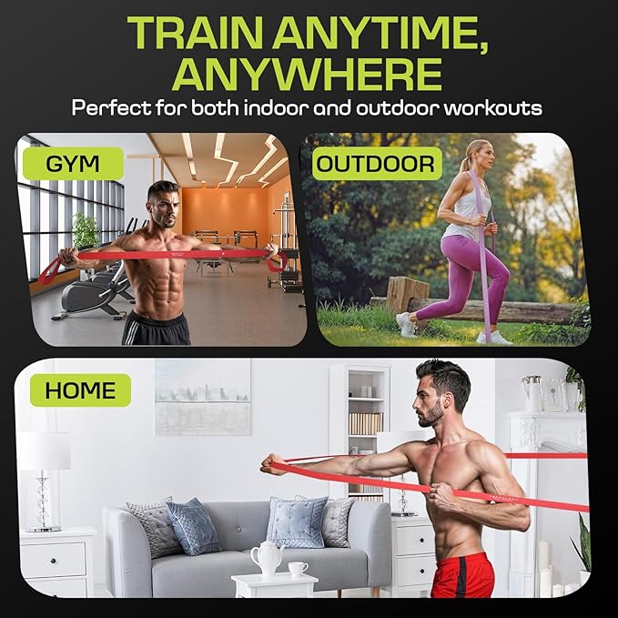 Fabric Resistance Bands for Working Out – 5 Strength Levels from Extra Light to Extra Heavy – Thick Workout Bands for Legs, Glutes, HIPS, Stretching, Strength Training with Storage Bag