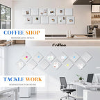 DOLLAR BOSS Large Cork Board for Wall 48" x 36" x 0.5" Bulletin Board 12 Packs Corkboard Tiles Self Adhesive Felt Wall Tiles for Office Home School, Light Grey
