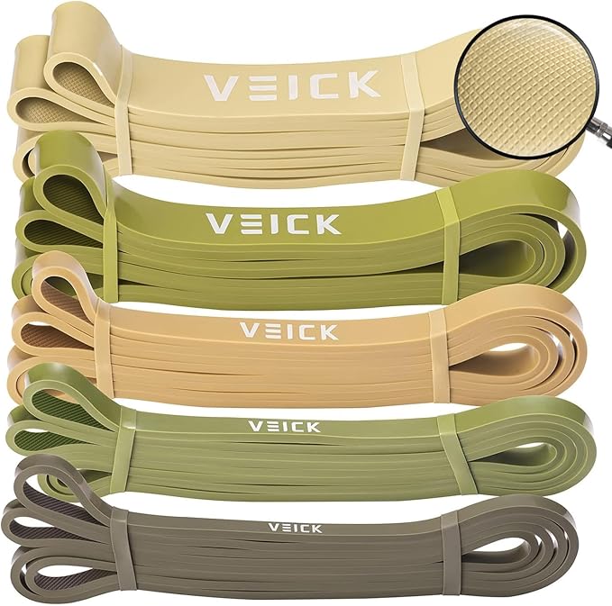 VEICK Resistance Bands for Working Out, Exercise Bands, Workout Bands, Pull Up Assistance Bands, Long Heavy Stretch Bands Set for Men Women, Power Weight Gym at Home Fitness Equipment