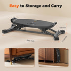Balance Board for Full Body Workout, Wobble Board with LCD Monitor & Resistance Bands, 300 lbs Capacity Portable Rocker Board for Home Gym, Cardio, Core & Leg Training