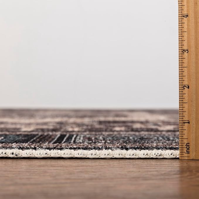Keen Home Design 3x5 Rug - Machine Washable Entry Rug with Non-Slip Backing, Ideal for Enteryway, Kitchen, Bathroom, Laundry Room - Vintage, Easy Clean, Durable, Low Pile Rug - (3' x 5')