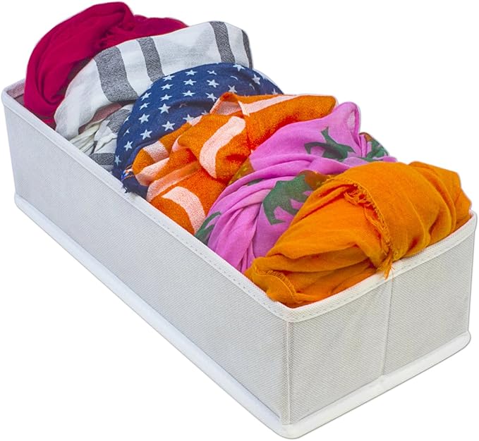 Sorbus® Set of 4 Foldable Drawer Dividers, Storage Boxes, Closet Organizers, Under Bed Organizer (White)