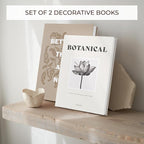 ZICOTO Beautiful Decorative Books - Set of 2 Boxes Enhance Your Coffee Table, Bookshelf or Mantel Decor - Aesthetic Fake/Faux Books for Modern Home Decoration, Photo Storage and as a Keepsake Box