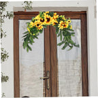 BESPORTBLE Sunflower Swag Decorative Plant Delicate Garland Wreath Wedding Door Swag for Room Wedding