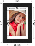 Vittanly 4x6 Picture Frames Set of 9, Display 3.5x5 Pictures with Mat or 4x6 without Mat, Photo Frames for Wall or Tabletop with Plexiglass, Engineered Wood, Black&Brown&Distressed White