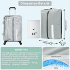 Vacuum Bag for Travel, Professional IPX8 Waterproof Reusable Vacuum Compression Bags for Travel Suitcases, Durable Space Saver Bag(2 PACK,With Pump)